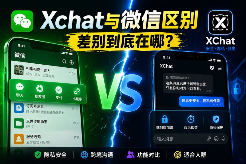 Xchat與微信有哪些差異？