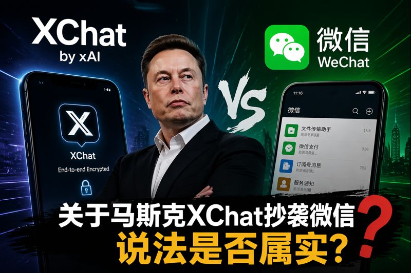 關於馬斯克xchat抄襲微信說法是否屬實？