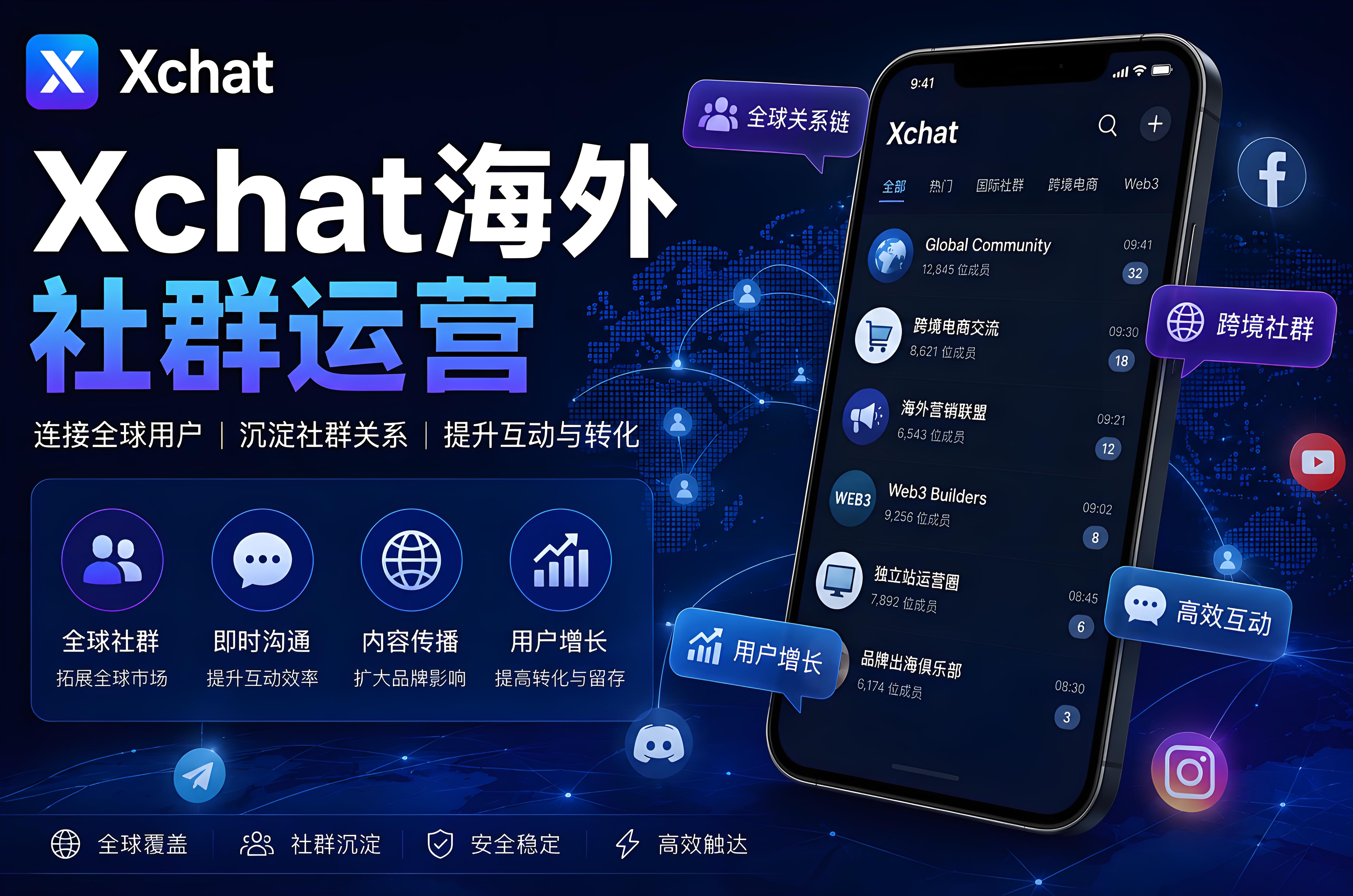 Xchat是否適合跨境賣家做海外社群？全球關係鏈或成最大優勢