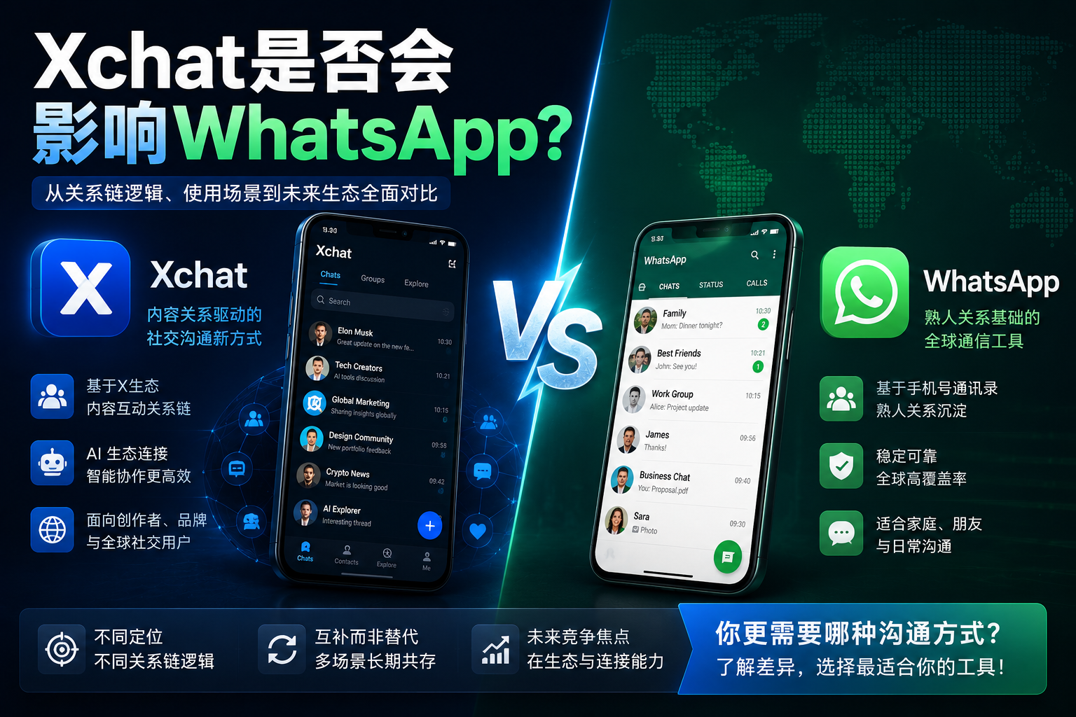 Xchat是否會影響WhatsApp？很多人真正忽略的是“關係來源”根本不同
